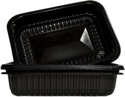 Rectangular Black Foot Plastic Tableware Flow Pack Machine PP 187x137x50mm Height 00054 540 Pieces
