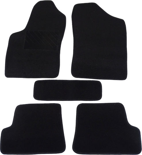 Car Carpet Mats Medium Quality Black Compatible Fiat Seicento Set 5 Pieces