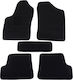 Luxury Quality Carpet Car Mats Black Compatible Fiat Seicento Set Front and Back 5 Pieces