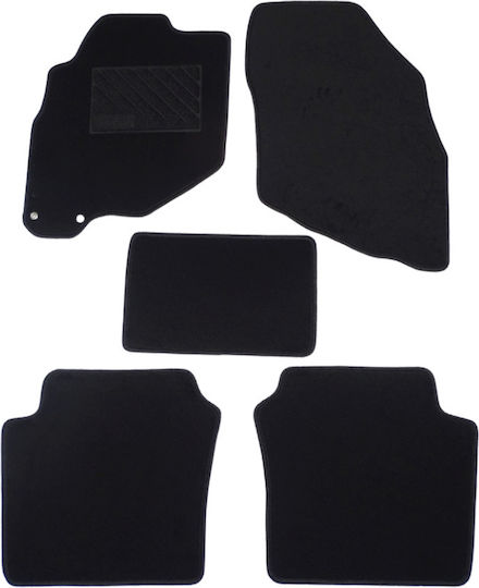 Car Mats Carpet Luxury Quality Black Compatible Honda Jazz 1st Gen Model 2001-2008 5 Pieces