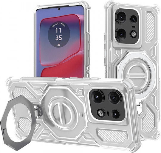 Techsuit Umschlag Rückseite Silikon Weiß (Motorola Edge 50 Pro)