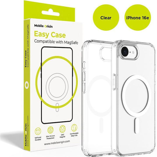 Mobile Origin Silicone Back Cover 1.5mm Transparent (iPhone 17e / 16e)
