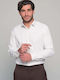 Artistic Long-sleeved Cotton Shirt Striped Beige