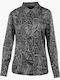 Women's Floral Long Sleeve Shirt Grey