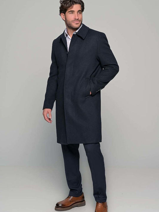 Ben Tailor Torino Classico Ανδρικό Παλτό Μπλε