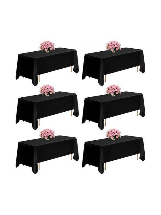 Vevor Tablecloth Set 6pcs Black 70x120cm