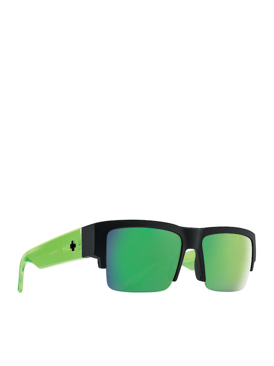 Cyrus 5050 Soft Matte Unisex Sonnenbrillen mit Schwarzem Horn umrandetem Rahmen und Schwarzem Polarisiertem Glas