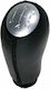 Shift Knob Gear Lever Renault Clio III Megane II Kangoo II Logan Sandero 5 Speeds Silver Leather Gzb-re-905