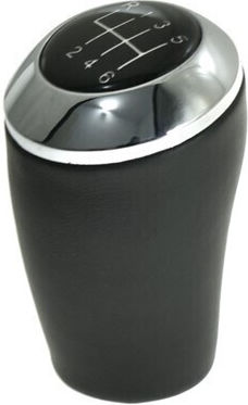 Shift Knob Gear Lever Mazda 2 3 5 6 '08 CX-7 Leather Chrome Ring 6 Speeds-R123456 Gzb-mz-900