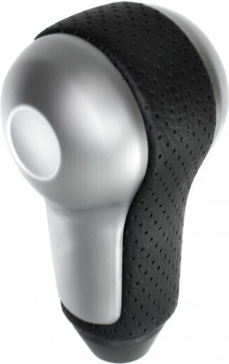 Shift Knob Gear Lever Nissan Qashqai J10 '06-'13 Auto Leather Silver Gzb-ns-907