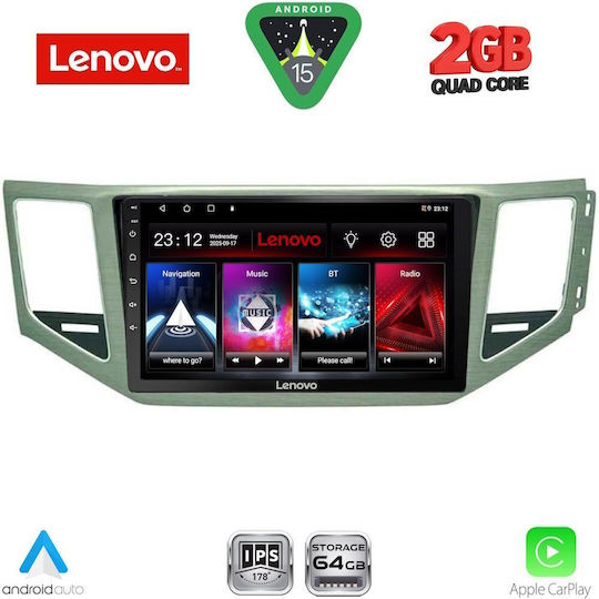 Lenovo Автомобилна Аудио Система (Блутут/USB/WiFi/GPS/Apple-Carplay/Android-Auto) с Тъчскрийн 10"