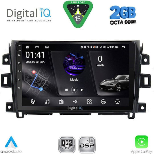 Digital IQ Car Audio System for Nissan Navara 2016 (Bluetooth/USB/WiFi/GPS/Apple-Carplay/Android-Auto) with Touch Screen 10"