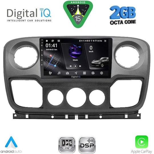 Digital IQ Ηχοσύστημα Αυτοκινήτου για Opel Movano Renault Master Nissan NV400 2010-2020 (Bluetooth/USB/WiFi/GPS/Apple-Carplay/Android-Auto) με Οθόνη Αφής 10"