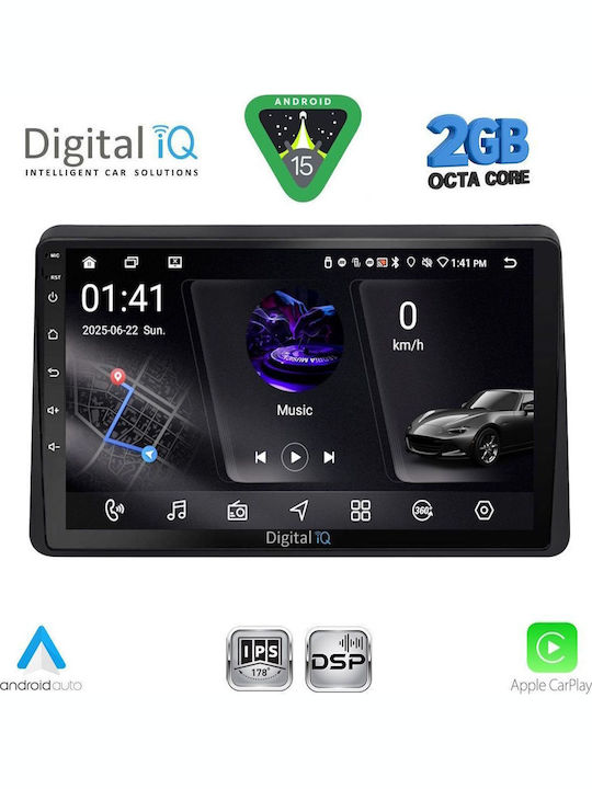 Digital IQ Car Audio System for Opel Movano Renault Master Nissan NV400 2020 (Bluetooth/USB/WiFi/GPS/Apple-Carplay/Android-Auto) with Touch Screen 10"