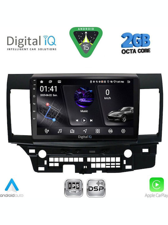 Digital IQ Car Audio System for Mitsubishi Lancer 2008-2017 (Bluetooth/USB/WiFi/GPS/Apple-Carplay/Android-Auto) with Touch Screen 10"