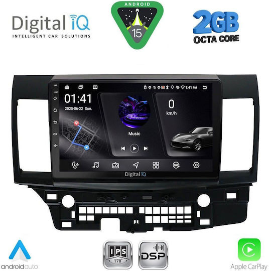 Digital IQ Car Audio System for Mitsubishi Lancer 2008-2017 (Bluetooth/USB/WiFi/GPS/Apple-Carplay/Android-Auto) with Touch Screen 10"