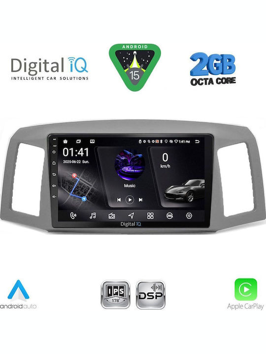 Digital IQ Car Audio System for Jeep Grand Cherokee 2005-2007 (Bluetooth/USB/WiFi/GPS/Apple-Carplay/Android-Auto) with Touch Screen 10"
