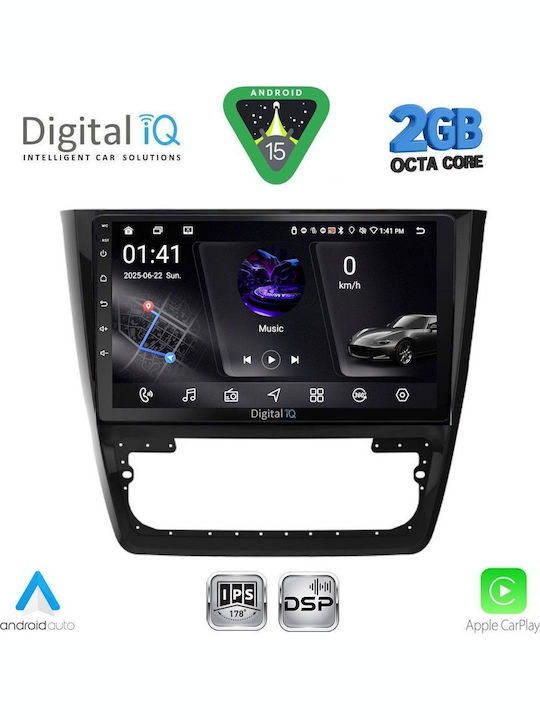 Digital IQ Car Audio System for Skoda Yeti 2014-2018 (Bluetooth/USB/WiFi/GPS/Apple-Carplay/Android-Auto) with Touch Screen 10"