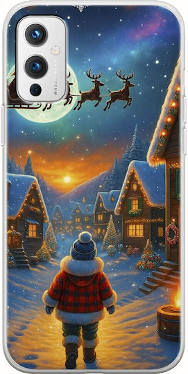 Santa Over Village Oneplus 9 Flexible Tpu Διάφανη Σιλικόνη