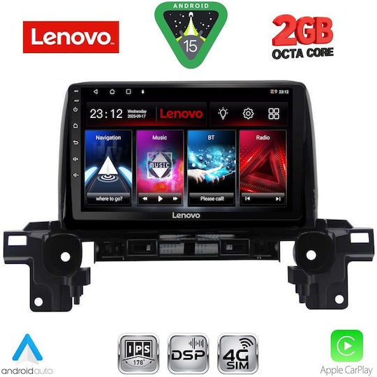 Lenovo Автомобилна Аудио Система (Блутут/USB/WiFi/GPS/Apple-Carplay/Android-Auto) с Тъчскрийн 9"