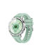 Silicone Strap Groove Pattern Silver Clasp Realme Watch S Green