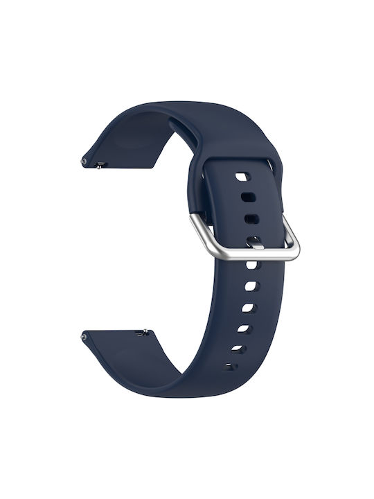 Лента Силиконова С Тъмносин Цвят Сребърна Катарама Realme Watch S