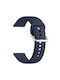 Silikonarmband Silber Schnalle Amazfit Stratos 2s/3 Dunkelblau