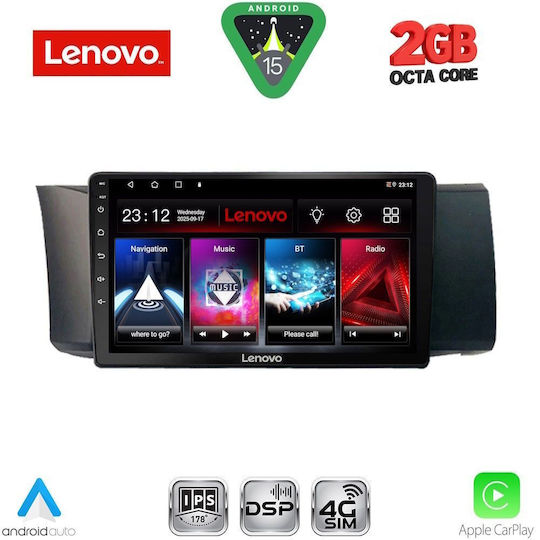 Lenovo Автомобилна Аудио Система (Блутут/USB/WiFi/GPS/Apple-Carplay/Android-Auto) с Тъчскрийн 9"