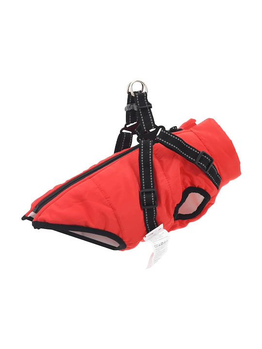 vidaXL Red Fleece / Waterproof Dog Coat XXLarge