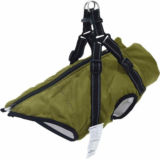 vidaXL Green Fleece / Waterproof Dog Coat XXLarge