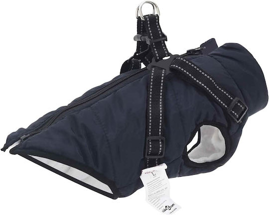 vidaXL Blue Fleece / Waterproof Dog Coat Small