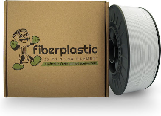 Fiberplastic Filament Pentru Imprimante 3D PLA 1.75mm Alb 1kg 1 Bucată Bobină