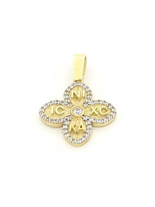 Kremling Charm Konstantin mit Steinen aus 9K Gold mit Zirkon