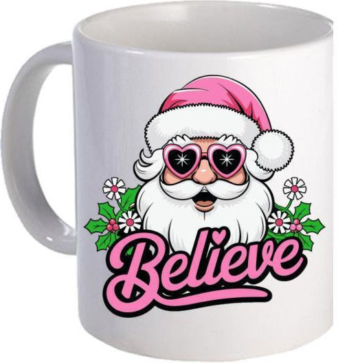 Keramiktasse Weiß 11oz Believe