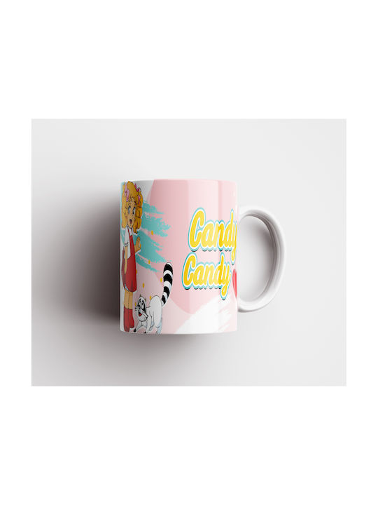 White Ceramic Mug Candy Candy Dp5716
