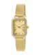 Loisir Mannish Women's Watch with Gold Metal Bracelet