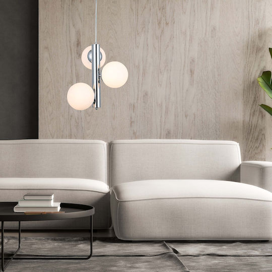 Agora Lighting Verstellbar Hängelampe Weiß mit Fassung E14, E.14 37cm.