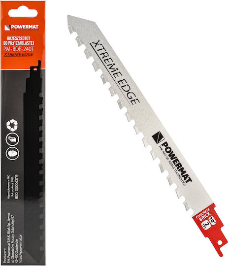 Powermat Pm1396 Lamă Ferăstrău Sabre 240 Mm 15 Tpi