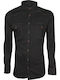 Long-sleeved Denim Shirt Black