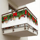 Balcony Fence Cover Christmas Decoration 100x250cm