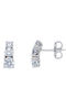Mentzos Earrings made of White Gold with Stones