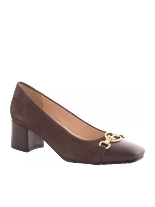 Trace Anatomic Leather Brown Low Heels