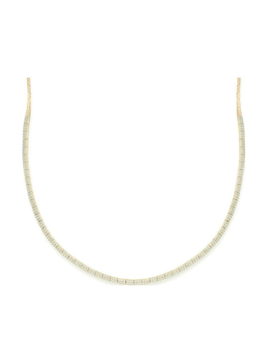 CHrysolithos Halskette aus Gold 14K mit Zirkon