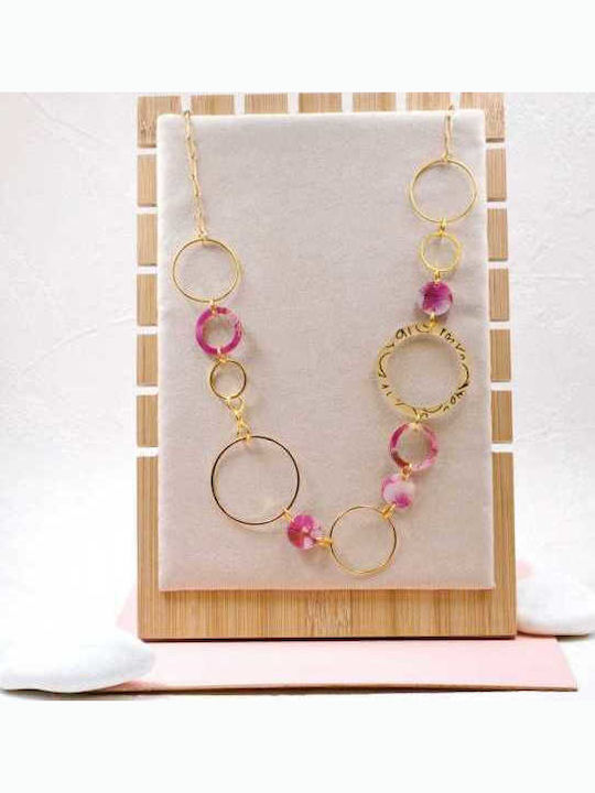 Too Little Halskette aus Rosa Vergoldetem Stahl