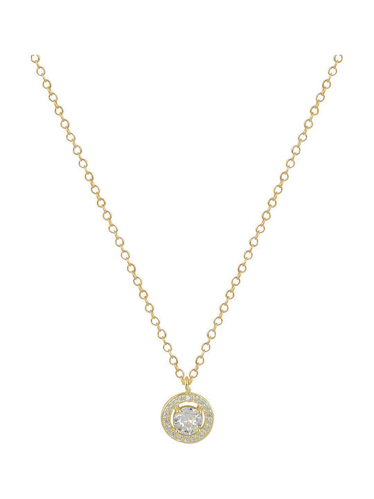 Papoulidis Jewellery Halskette Rosette aus Vergoldet Silber