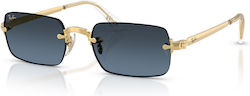 Ray Ban Γυαλιά Ηλίου Χρυσά με Μεταλλικό Σκελετό Ray Ban Γυαλιά Ηλίου Χρυσά με Μεταλλικό Σκελετό
