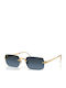 Ray Ban Unisex Sunglasses with Gold Metal Frame and Blue Gradient Lens RB3928 001/S2