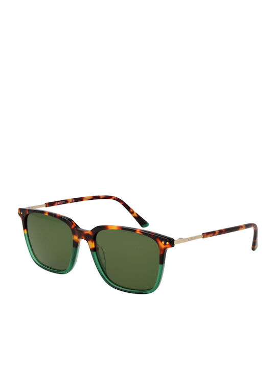 Replay Unisex Sunglasses with Brown Tartaruga Frame and Green Lens