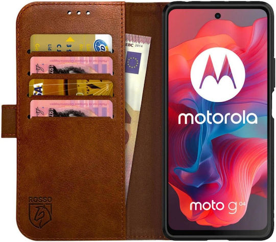 Rosso Element Pu Wallet Piele artificială Maro (Moto G24 / G24 Power / G04)
