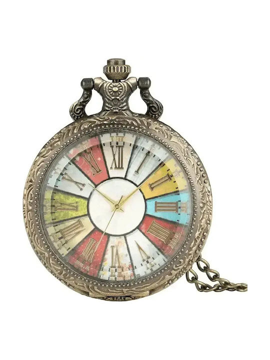 SP Souliotis Vintage Style Men's Battery Pocket Watch
